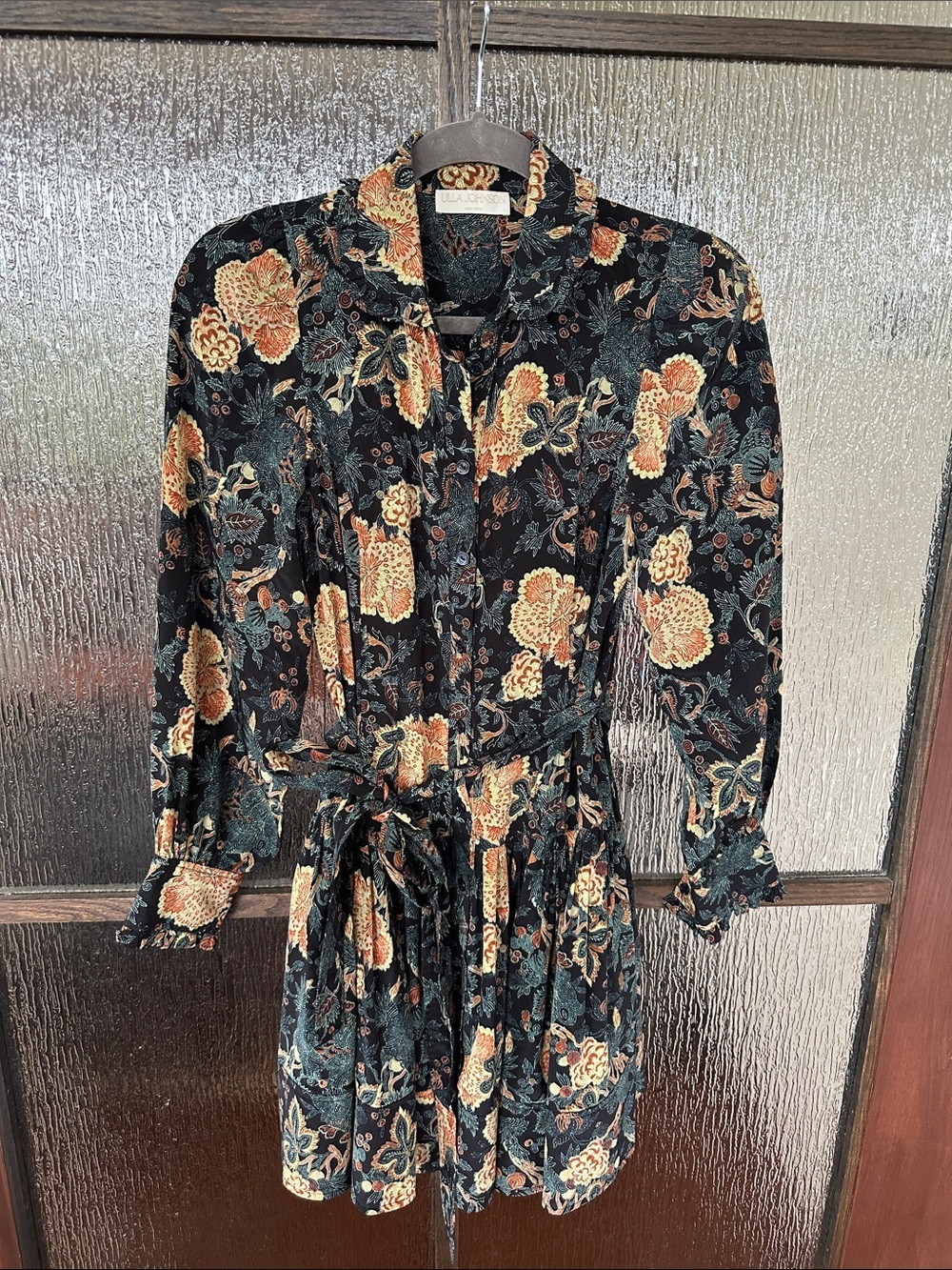 ULLA JOHNSON
SIMONA SILK LONG SLEEVE MINI DRESS IN NUIT size O New! - Picture 9 of 15